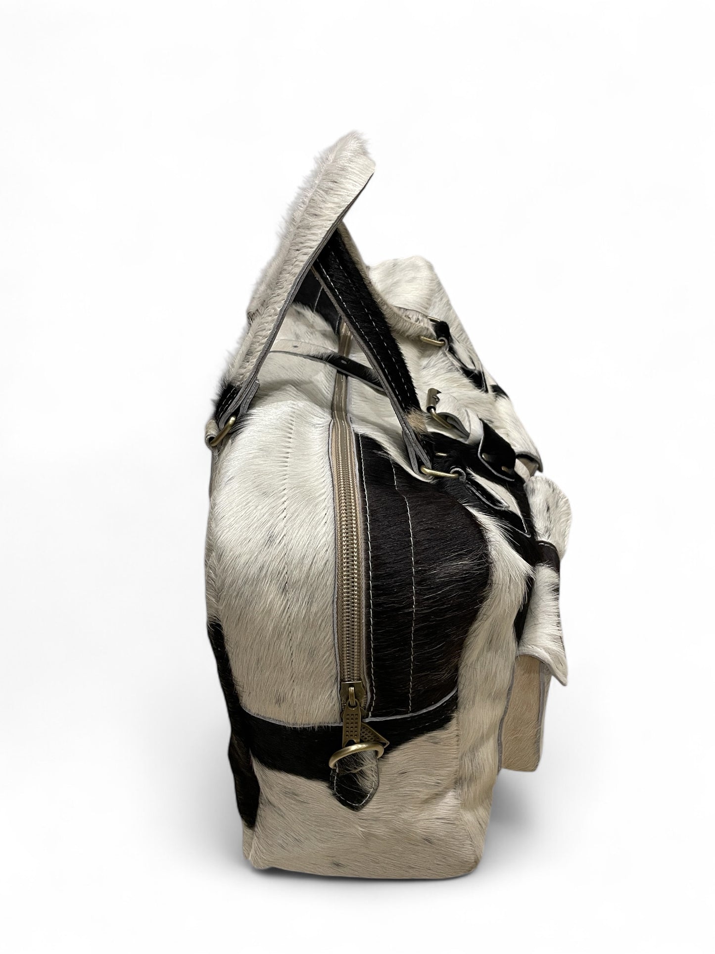 B&W Calf Hair Duffle 2.0
