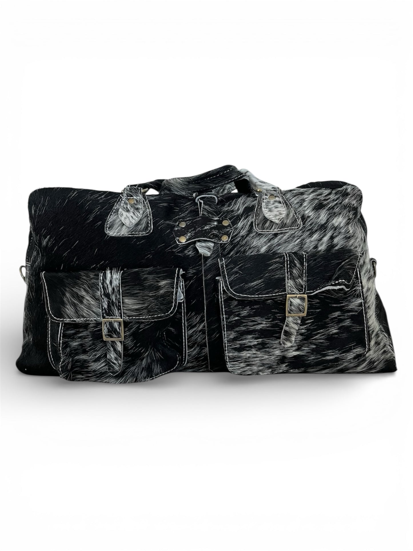 Classic B&W Calf Hair Duffle