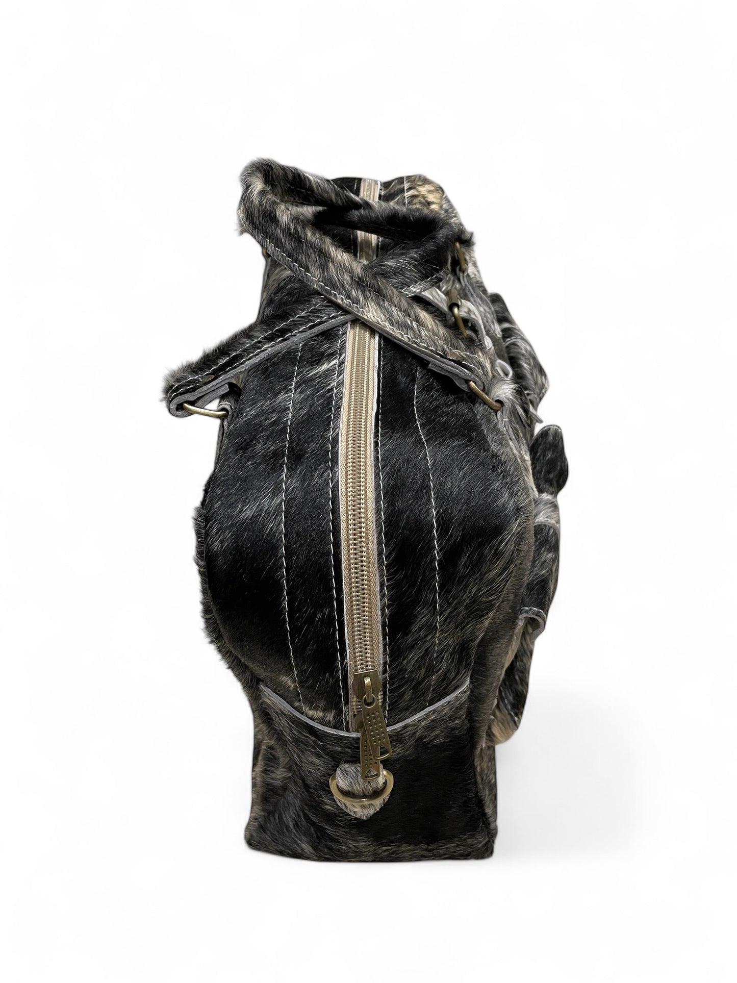 B&W Calf Hair Duffle