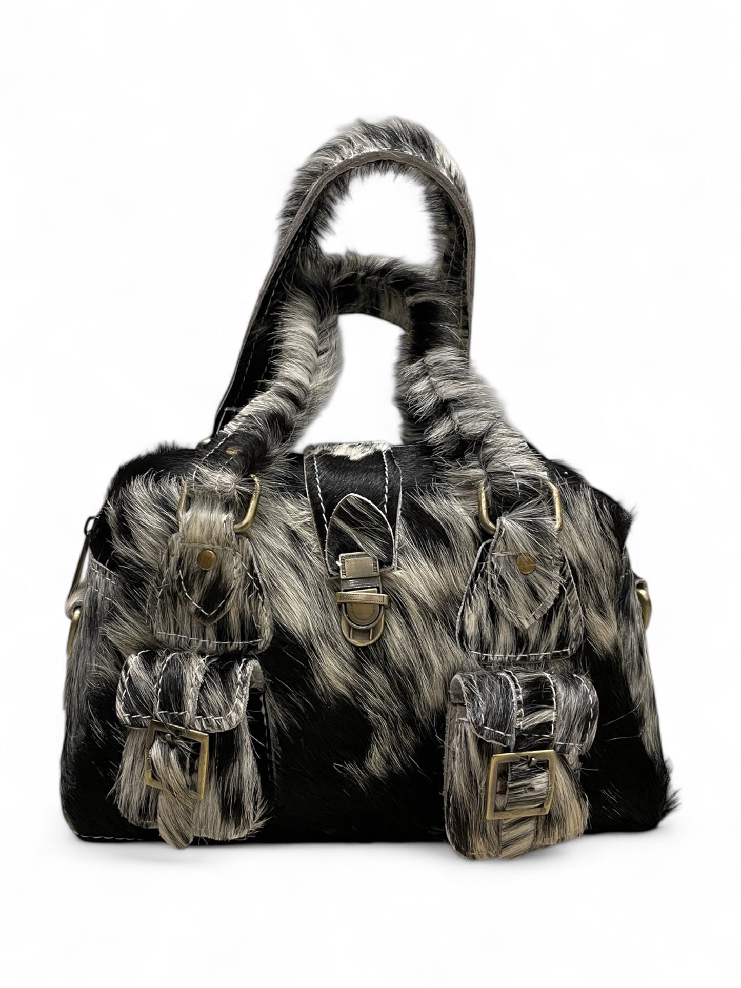 B&W Fluffy Mini Purse