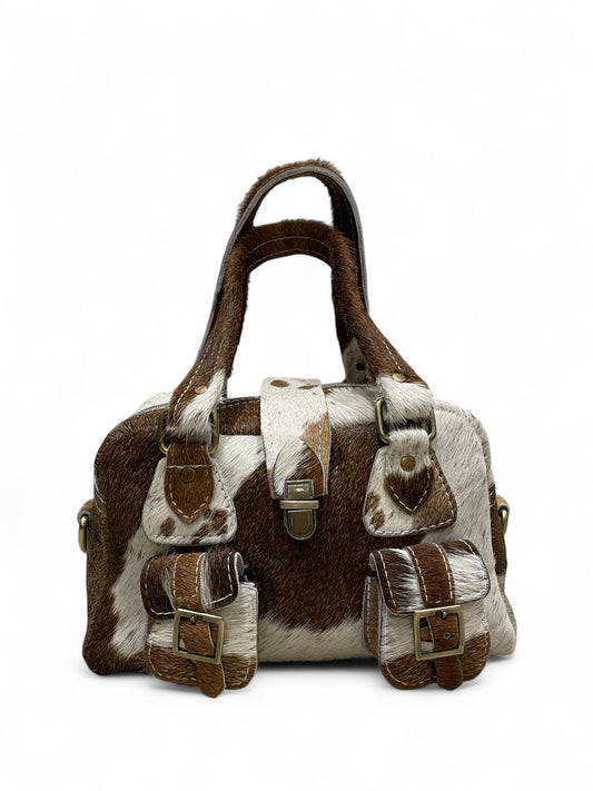 Cappuccino Calf Hair Mini Purse