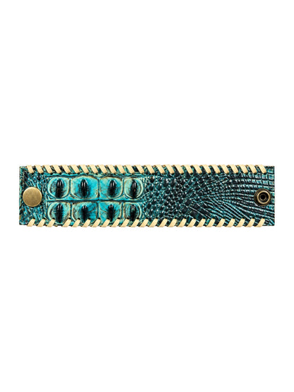 SABERTOOTH WHIPSTITCH CROC CUFF