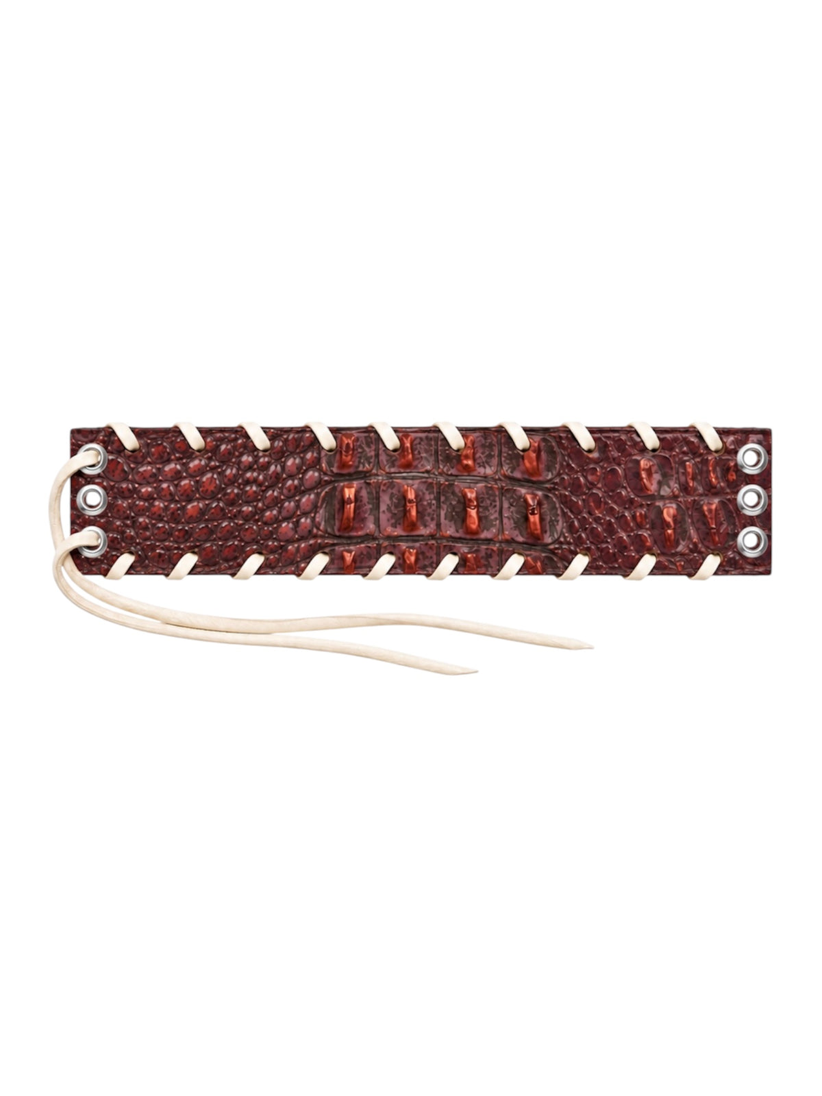 WHITE CHERRY CROC CHOKER