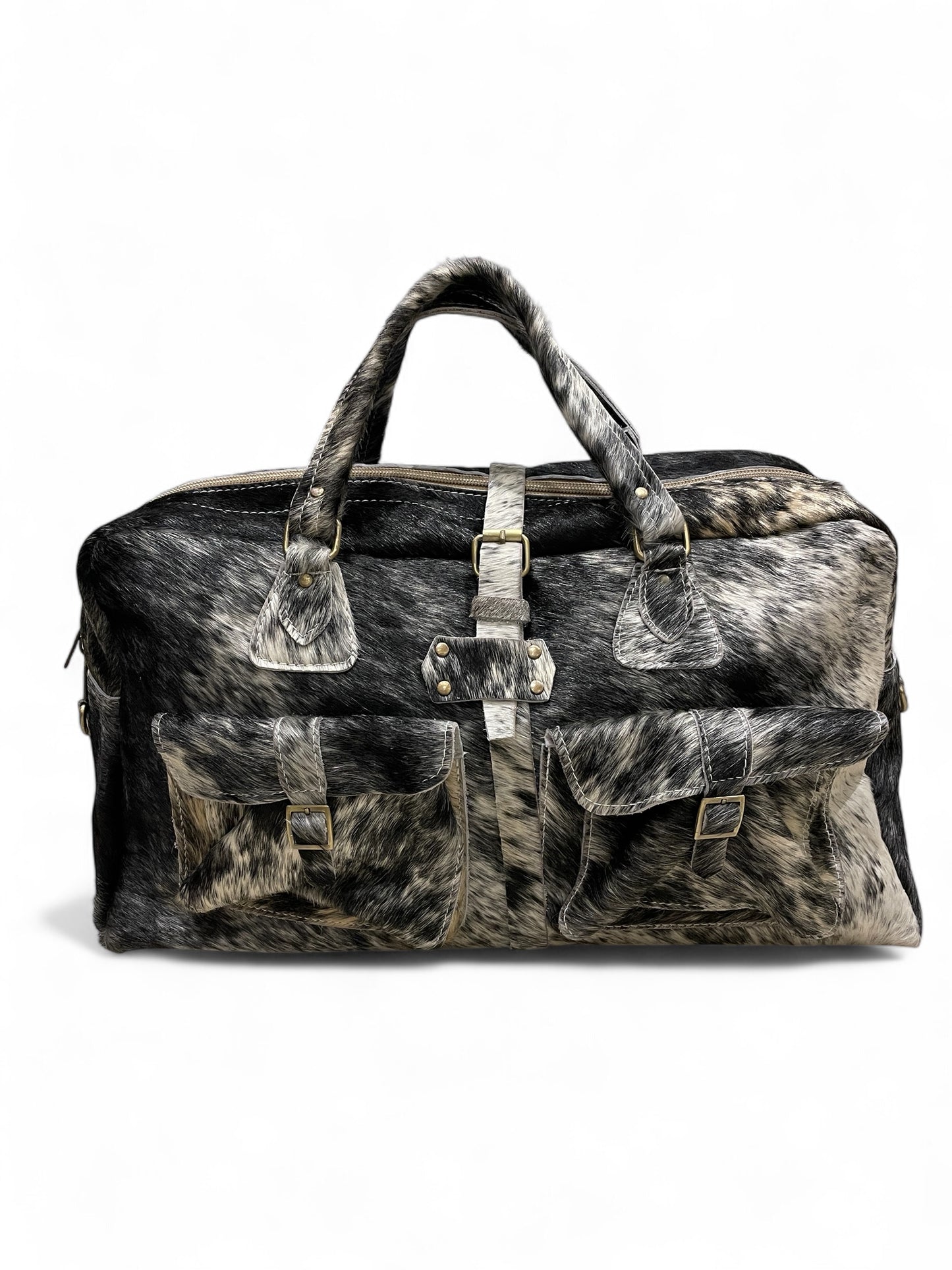 B&W Calf Hair Duffle