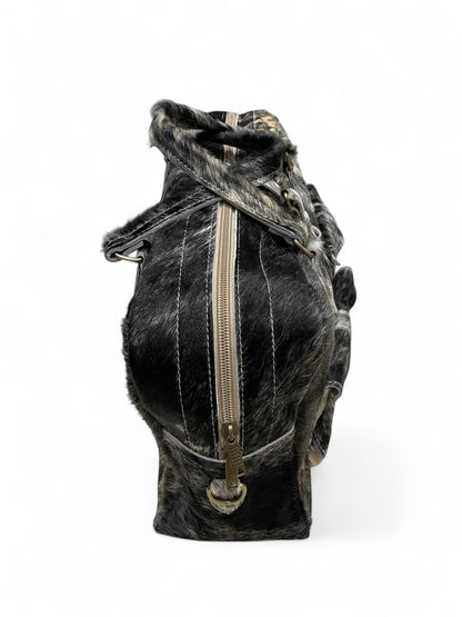 B&W Calf Hair Duffle