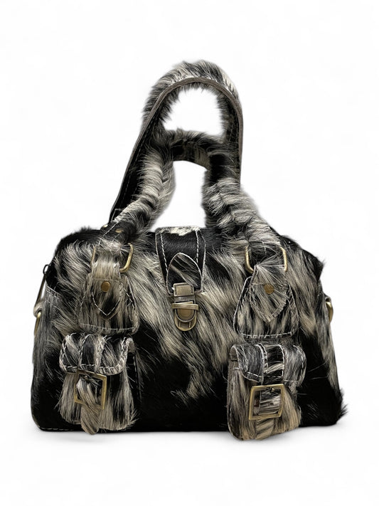 B&W Fluffy Mini Purse