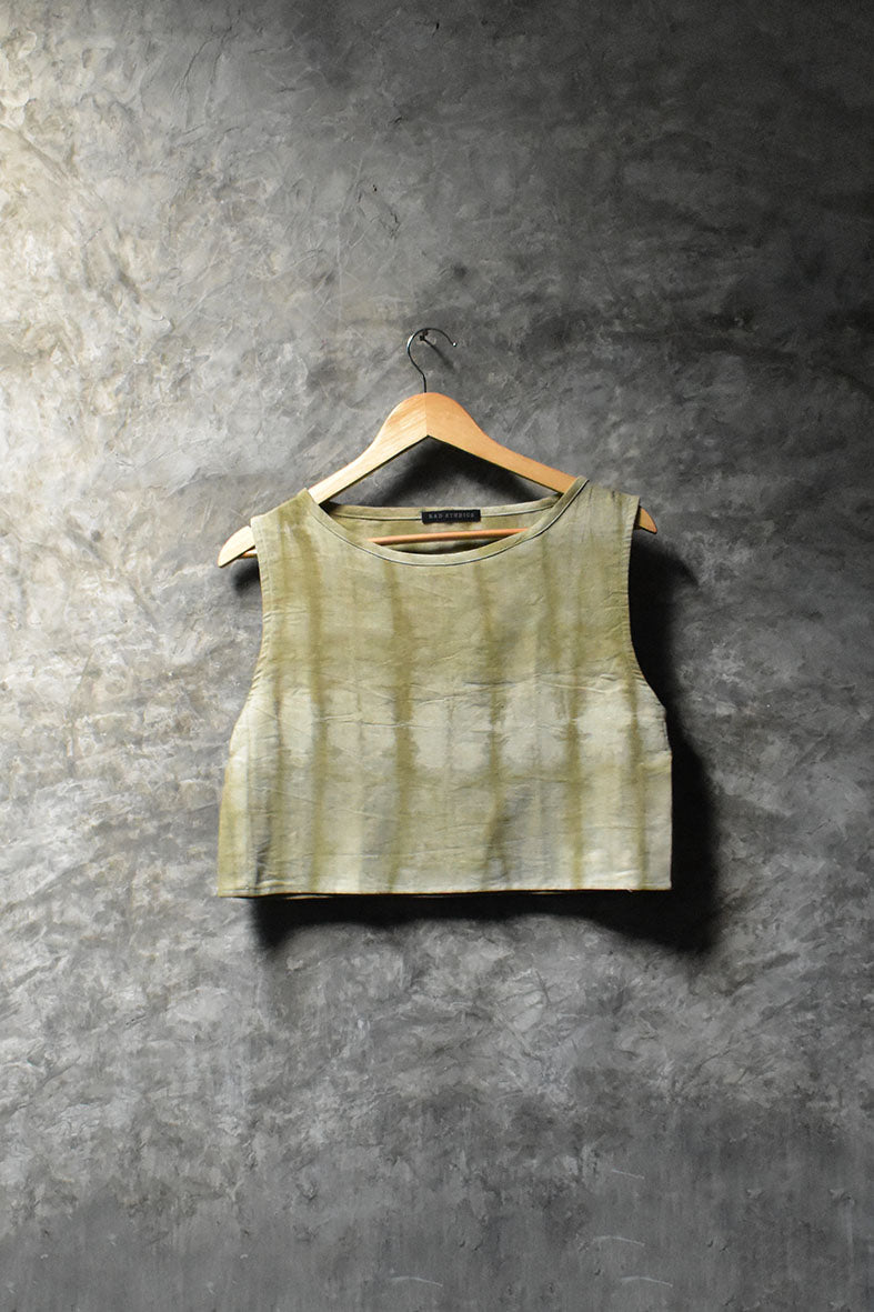 Natural Hand Dyed Side Slit Mini Top