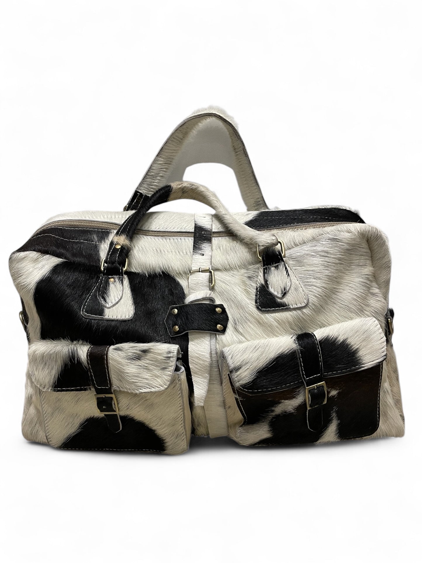 B&W Calf Hair Duffle 2.0