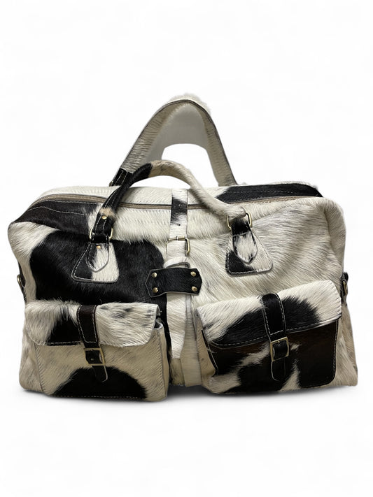 B&W Calf Hair Duffle 2.0