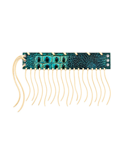 SABERTOOTH FRINGE CROC CHOKER